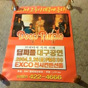 c DEEP PURPLE LIVE TOUR DAEGU KOREA POSTER LTC 32604